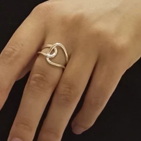 New 925 Sterling Silver Twist / Bar Ring - Picture 4 of 8